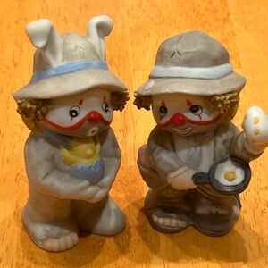 Vintage Enesco Lil Vagabond Hobo Clowns - Ceramic Figurine